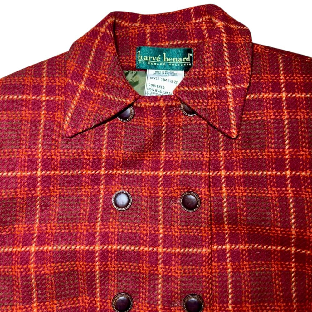 Harve Benard Plaid Wool Coat - Picture 8 of 9